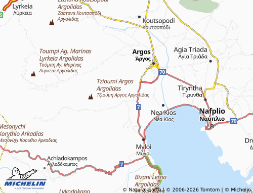 MICHELIN Kefalari map - ViaMichelin