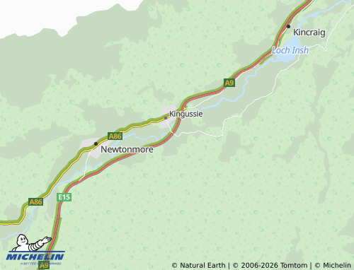 Carte MICHELIN Ruthven Kingussie - ViaMichelin