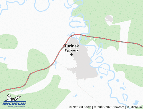 MICHELIN-Landkarte Turinsk - ViaMichelin
