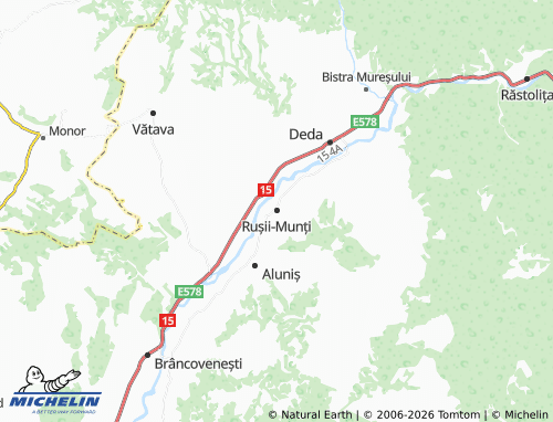 MICHELIN Rușii-Munți map - ViaMichelin