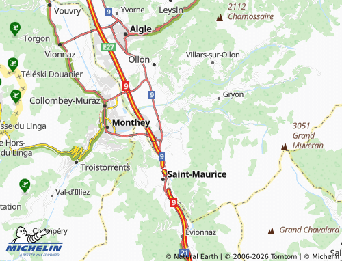Mappa MICHELIN Bex - ViaMichelin