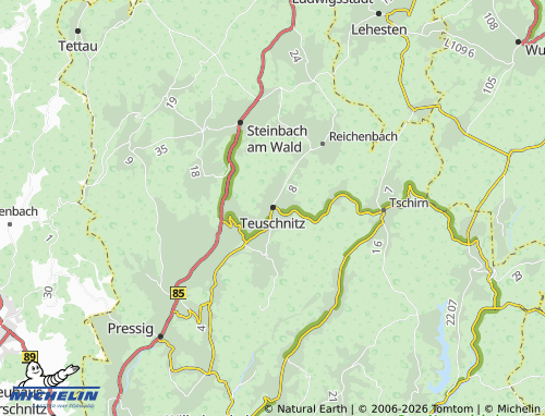 Kaart MICHELIN Teuschnitz - ViaMichelin