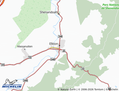 Mappa MICHELIN Elkton - ViaMichelin