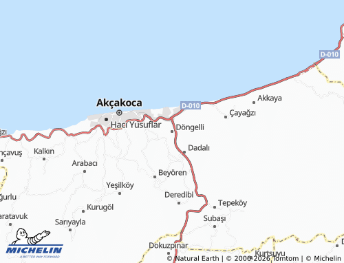 MICHELIN Döngelli map - ViaMichelin