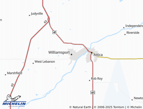 MICHELIN Williamsport map - ViaMichelin