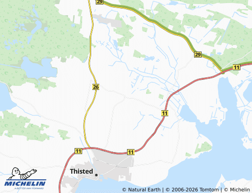 Kaart MICHELIN Hillerslev - ViaMichelin