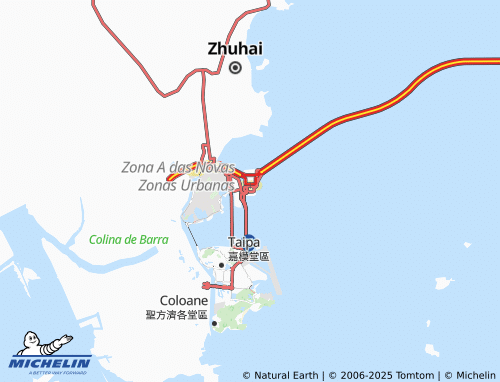 MICHELIN-Landkarte gong zyu ou daai kiu zyu ou hau ngon jan gung dou ou mun hau ngon gun lei keoi - ViaMichelin