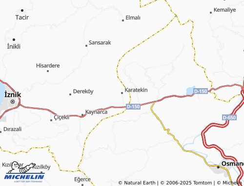 MICHELIN Karatekin map - ViaMichelin