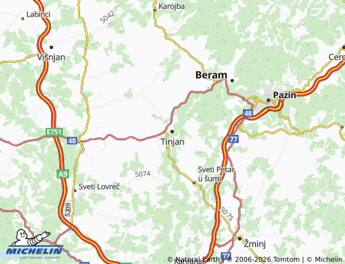 Mapa MICHELIN Tinjan - ViaMichelin