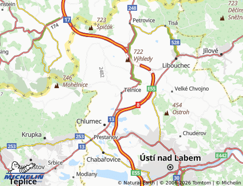 Mapa MICHELIN Telnice - ViaMichelin
