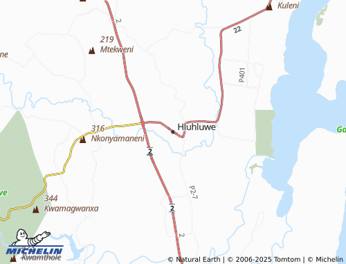 MICHELIN Hluhluwe map - ViaMichelin