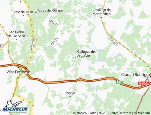 MICHELIN Gallegos de Argañán map - ViaMichelin
