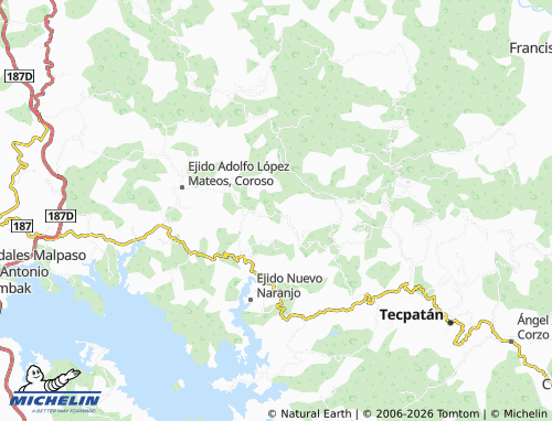 Mappa MICHELIN Ejido Miguel Alemán Valdés - ViaMichelin