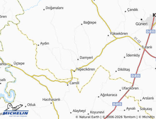 MICHELIN Damyeri map - ViaMichelin