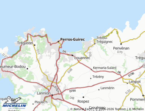 Mappa MICHELIN Louannec - ViaMichelin