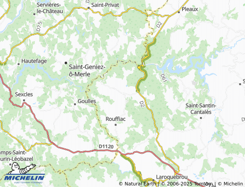 Carte MICHELIN Cros-de-Montvert - ViaMichelin