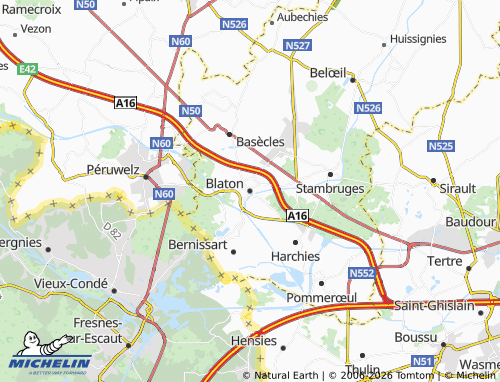 MICHELIN Blaton map - ViaMichelin