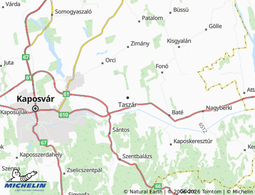 Mapa MICHELIN Taszár - ViaMichelin