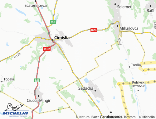 MICHELIN Bogdanovca Nouă map - ViaMichelin