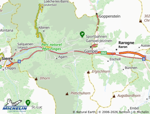 Mapa MICHELIN Turtmann - ViaMichelin