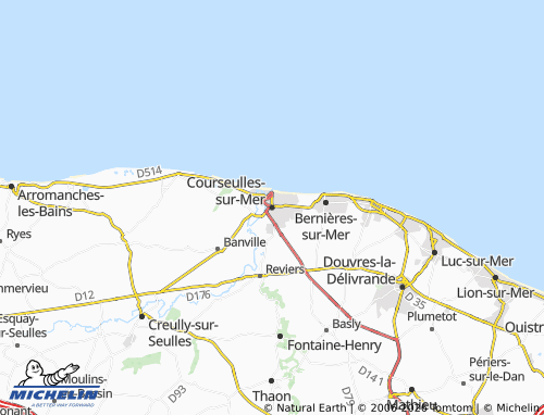 Carte MICHELIN Courseulles-sur-Mer - ViaMichelin