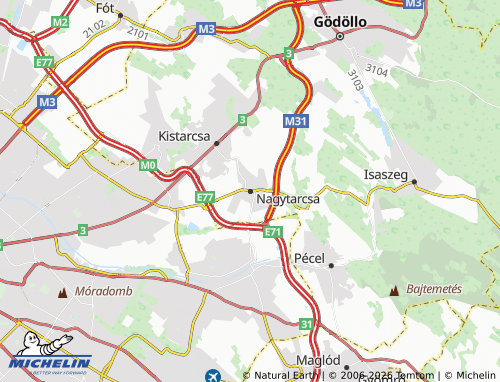 Mapa MICHELIN Nagytarcsa - ViaMichelin