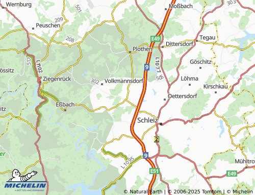 Mapa MICHELIN Neundorf (bei Schleiz) - ViaMichelin