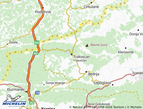 Mapa MICHELIN Trakoscan - ViaMichelin