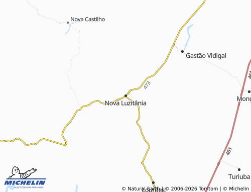 Mapa MICHELIN Nova Luzitânia - ViaMichelin
