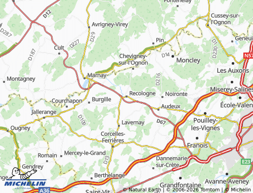 Carte MICHELIN Recologne - ViaMichelin
