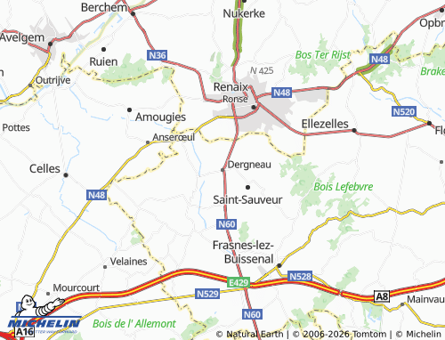 MICHELIN Dergneau map - ViaMichelin