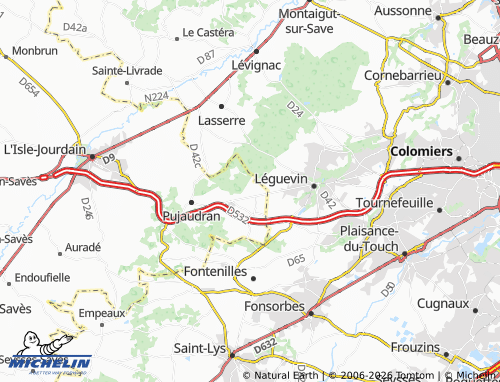 MICHELIN Galabart map - ViaMichelin