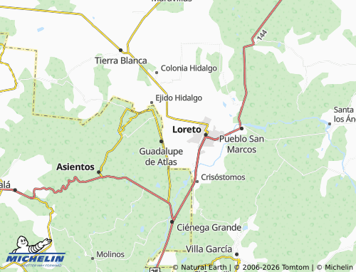 Mappa MICHELIN Norias de Guadalupe - ViaMichelin