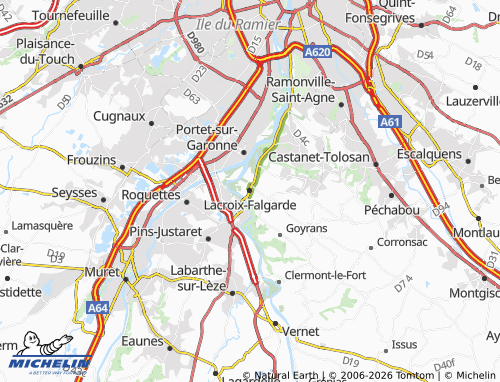 Mappa MICHELIN Lacroix-Falgarde - ViaMichelin
