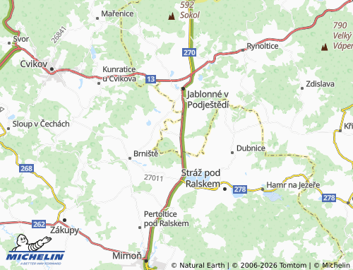 Mappa MICHELIN Postřelná - ViaMichelin