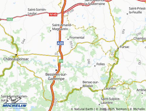 MICHELIN Bord map - ViaMichelin