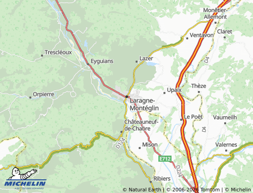 Carte MICHELIN Laragne-Montéglin - ViaMichelin