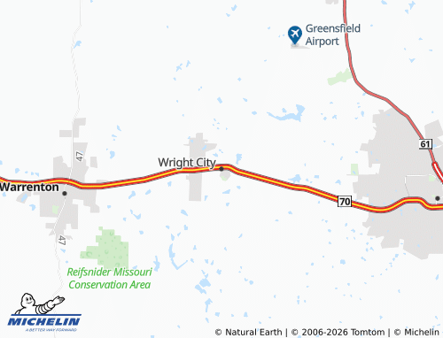 Mapa MICHELIN Wright City - ViaMichelin