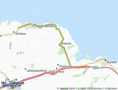MICHELIN Whitekirk map - ViaMichelin