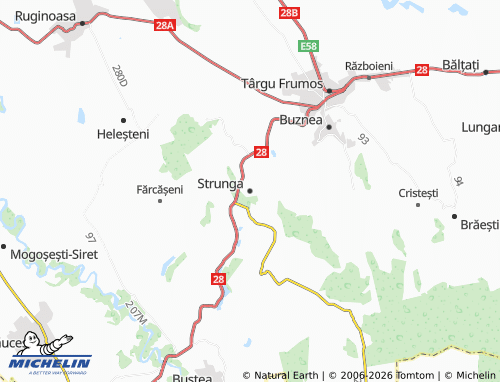 Mappa MICHELIN Strunga - ViaMichelin