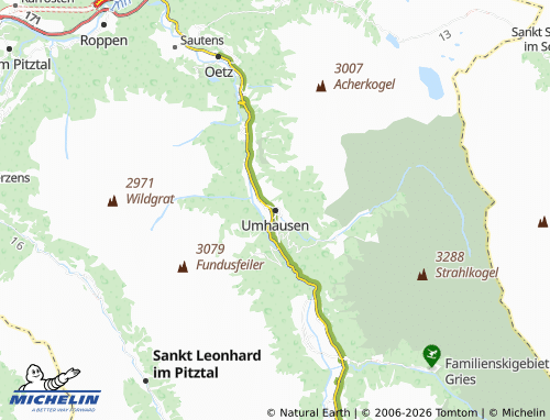 Mappa MICHELIN Umhausen - ViaMichelin