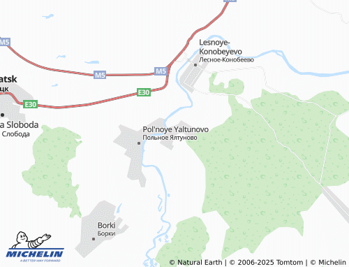 MICHELIN Lesnoye Yaltunovo map - ViaMichelin