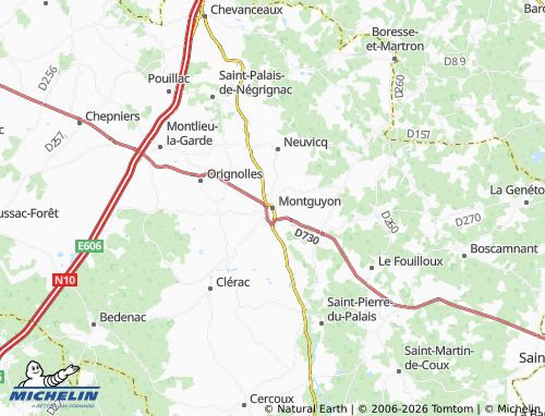 Mapa MICHELIN Montguyon - ViaMichelin