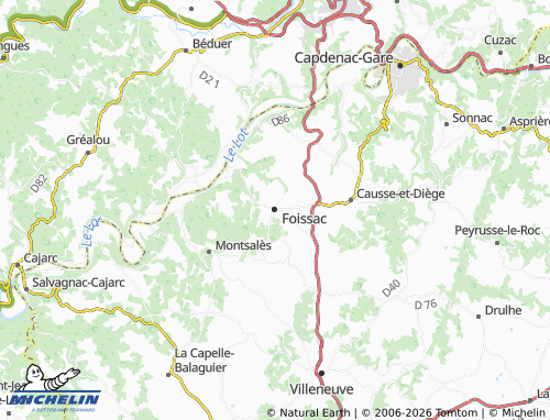 Mapa MICHELIN Foissac - ViaMichelin