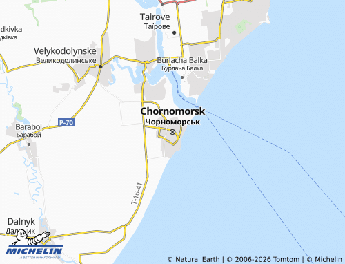 Mapa MICHELIN Chornomorsk - ViaMichelin