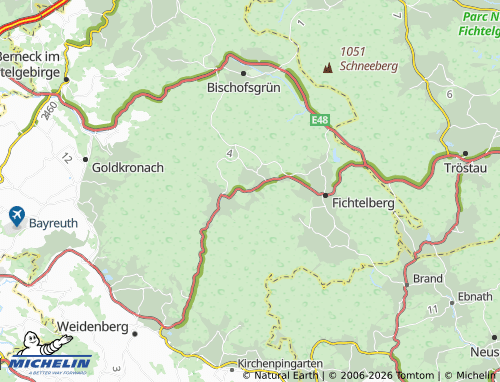 MICHELIN Oberwarmensteinach map - ViaMichelin
