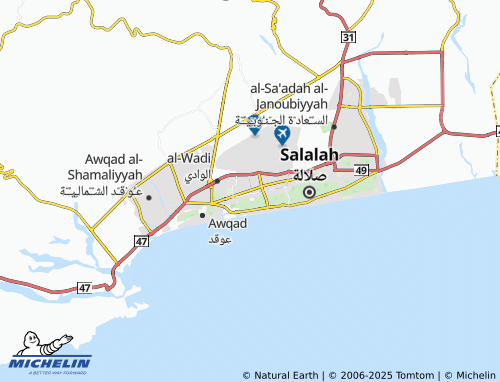 MICHELIN Middle Salalah map - ViaMichelin