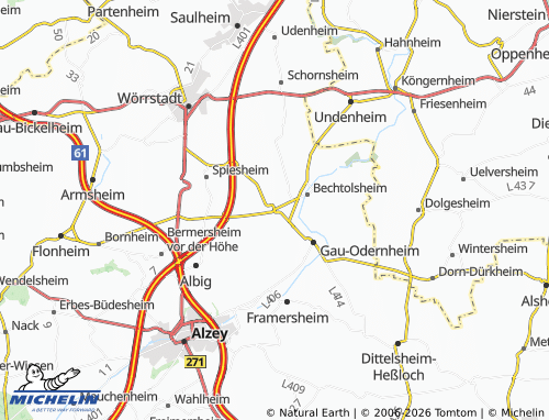 MICHELIN Biebelnheim map - ViaMichelin