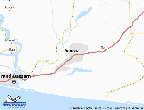 MICHELIN-Landkarte Bonoua - ViaMichelin