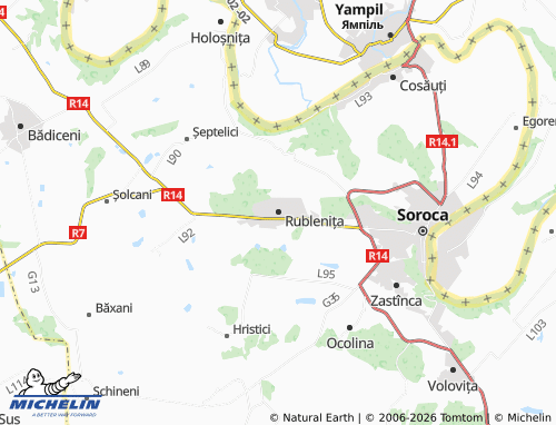 Carte MICHELIN Rublenița - ViaMichelin